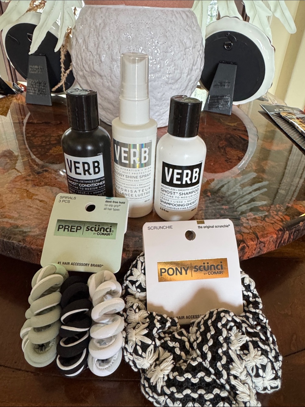 VERB Ghost Shampoo Conditioner, Shine Spray & 4 Scrunchies